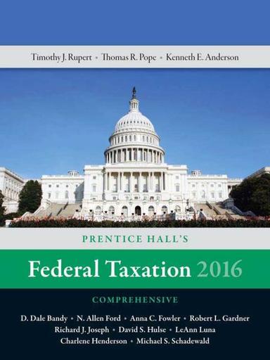 Pearson's Federal Taxation 2016 Comprehensive