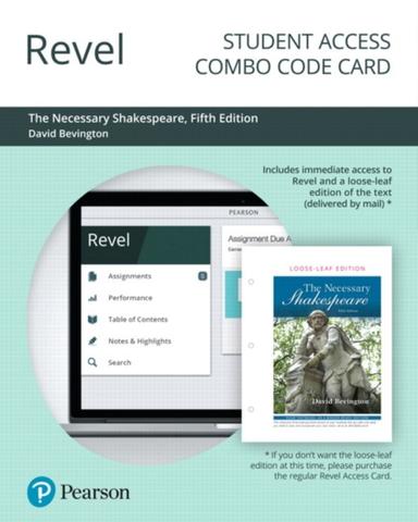 Revel + Print Combo Access Code for Necessary Shakespeare, The
