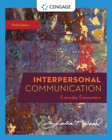 Interpersonal Communication: Everyday Encounters