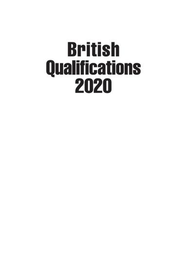 British Qualifications 2020