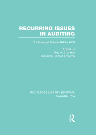 Recurring Issues in Auditing (RLE Accounting)