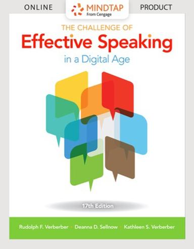 MindTap Speech for Verderber/Verderber/Sellnow's The Challenge of Effective Speaking in a Digital Age, 17th Edition, [Instant Access], 1 term (6 months)