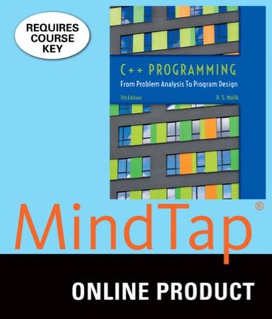MindTap Computer Science for Malik's C++ Programming: From Problem Analysis to Program Design, 7th Edition, [Instant Access], 1 term (6 months)