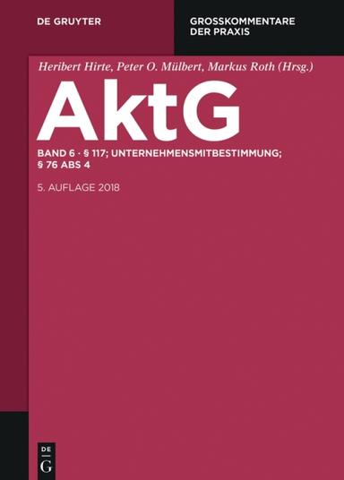 § 117; MitbestR; Nachtrag § 76 Abs 4