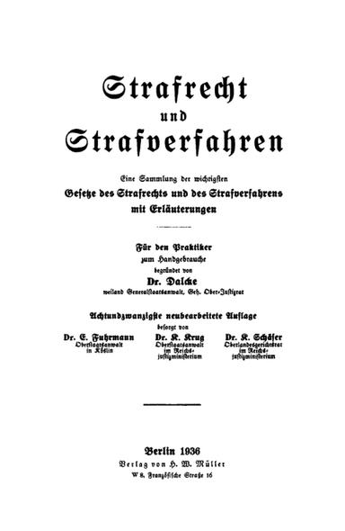 Strafrecht und Strafverfahren