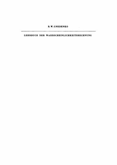 Lehrbüch der Wahrscheinlichkeitsrechnung