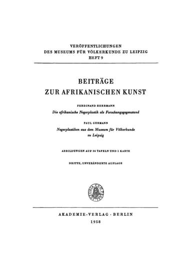 Beiträge zur afrikanischen Kunst