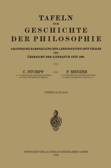 Tafeln zur Geschichte der Philosophie