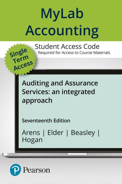 MyLab Accounting with Pearson eText Access Code for Auditing and Assurance Services