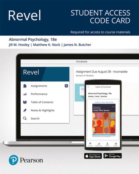 Revel Access Code for Abnormal Psychology