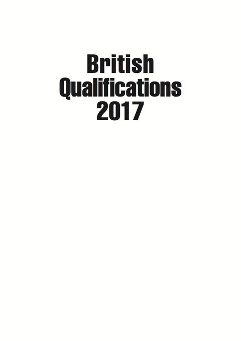 British Qualifications 2017