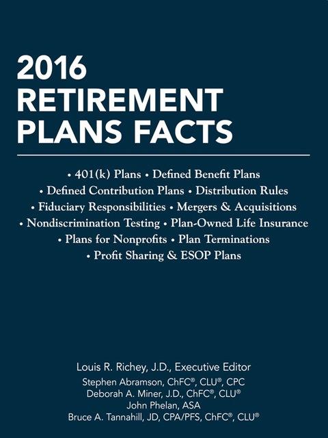 2016 Retirement Plans Facts