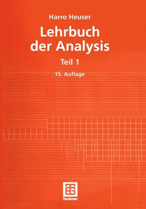Lehrbuch der Analysis